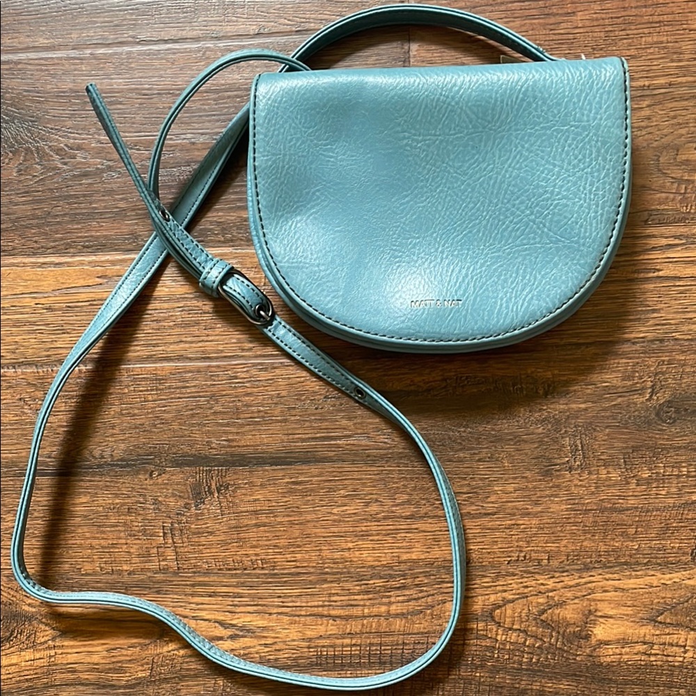 Matt & Nat Blue Crossbody Bag with Adjustable Strap